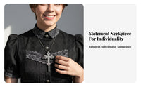 Large Cross medallion Original Design Statement Cross medallion chain Intricate Detailing