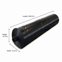 Geomembrane Pond Liner, 0.5mm Flexible Waterproof Pond Liners for Outdoor Ponds, Black Anti-Seepage Polymeric Film for Water Garden