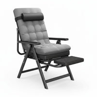 VersatileUse Sit and Lie Adjustable Folding Lounger Ergonomic Design Recliner Padded Cushion Lounge Chair Full Body Support for Office Workers, Students, Homeowners, Restping, Dormitory, Living Room, Balcony