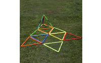 Multi-Color Triangle Training Hoop Bright Colors Multi-Sided Agility Hoop PP Material Soccer Training Triangle Portable for Athletes