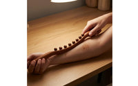 Handheld Wooden Massage Stick Tapered Beaded Massage Stick Polished Physical Wellness Tool Portable