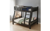Space-Saving Bunk Bed with Ladder Heavy Duty Metal Bunk Bed Long-Lasting Furniture Reinforced for Children, Students, Dormitory