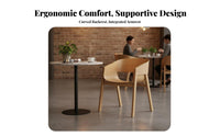 Nordic aesthetic Wooden Chair with Woven Seat Modern Minimalist Armchair sturdy Wood Frame Dining Seating Sturdy Construction for Restaurant Owners, Interior Designers, Homeowners, Cafe, Kitchen, Living Room