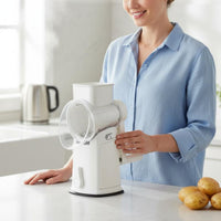 Multi-Functional Hand Crank Mandoline Cutter Time Saving Rotary Vegetable Grater Easy to Clean Kitchen Tool