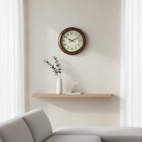 Retro Wall Clock Non-Ticking Nordic Design Timepiece Clear Glass Cover Decorative Hanging Clock for Living Room, Bedroom, Kitchen