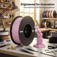 PETG Filament 1.75mm for Printer 1kg Spool, Pink Matte for Prototyping and Modeling, Paper for Hobbyists, Fits Fused Deposition Printers