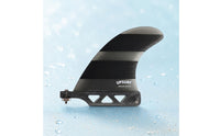 Curved Single Fin Translucent Fiberglass Fin Gray Water Sports Gear