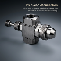 Install Fine Stainless Steel Spray Head, Adjustable Stainless Steel Misting Nozzle, Stainless Steel Spray Head Adjustable