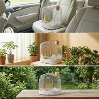 Portable Parrot Carrier Cage for Cockatiels and Budgies, Small Bird Travel Cage with Handle, Mini Bird Outing Bag