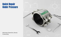 304 Stainless Steel Connector, Double Leak Repair Coupling, Water Joint, Polished Finish