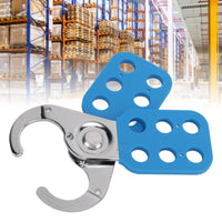 Long-Lasting 6 Hole Safety Hasp Rust Resistant 6 Hole Lockout Hasp OSHA Compliant Group Lockout Device Nylon Insulated Body for Maintenance Personnel, Electricians, Energy Isolation, Equipment Shutdown
