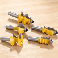 5 Pieces Router Bit Assortment Industrial Quality Router Bits Clean-Cutting Cutter for Cabinet Makers