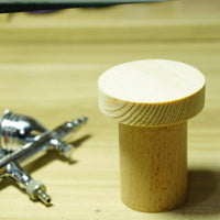 Natural Wood Grain Wooden Handheld Stand Round Top Model Painting Stand for Hobbyists