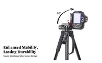 Multi-Angle Adjustment Aluminum Alloy Tripod Lightweight Camera Tripod Universal Compatibility Portable Camera Stand Stable Structure for Content Creators, Photographers, Outdoor, Night Fishing, Travel, Studio