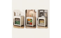 Storage Cabinet with Wheels Foldable Cabinet Rolling Storage Box with Doors for Closet, Bedroom, Living Room