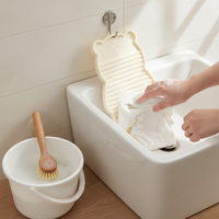 Bear Laundry Scrub Board for Home Use, Non-Slip Thickened Plastic