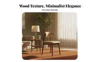 Solid Wood Legs Upholstered Curved Back Chair Century-Century Modern Design Household Furniture Stable Support Indoor Seating Ergonomic Design for Business Owners, Interior Decorators, Dining Room, Restaurant, Kitchen, Reading Nook