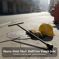 Long-Lasting Steel Construction Fire Hydrant Wrench Resistant Folding Hydrant Wrench Heavy Duty Underground Valve Key Multi-Functional for Firefighters, Utility Workers, Maintenance Personnel, Outdoor, Emergency Action