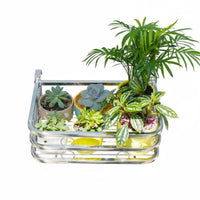 Space-Saving Hanging Railing Planter Easy Installation Railing Planter Basket Rust-Resistant Flower Pot Shelf Decorative Design for Gardeners, Apartment Dwellers, Homeowners, Balcony, window sill, Porch, Fence
