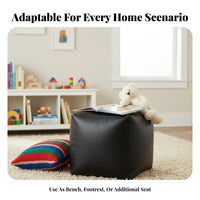 Multi-Functional Square Pouf Comfortable Seating Woven Pouf space-saving Size Low Stool adaptable for Families, Homeowners, Entryway, Living Room, Apartment, perusing alcove