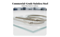 100 Pieces Stainless Steel Wire Tie Resistant Stainless Steel Zip Tie Automatic-Locking Metal Strap Rust-Resistant for Outdoor