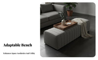 Tufted Bed-End Ottoman Multi-Purpose Upholstered Bench Comfortable Paddinging Modern Design for Bedroom, Walk-in Closet