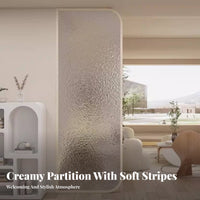 Waterproof Fluted Partition Screen Translucent Design Privacy Divider Minimalist Design Space Separator Easy to Clean for Interior Designers, Property Developers, Bathroom, Washroom, Shower Area, Entryway