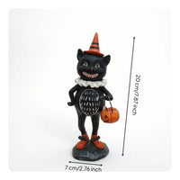 Resin Figurine with Base Halloween-Themed Character Sculpture Carved Decorations for Collectors, Shelf, Entryway Table
