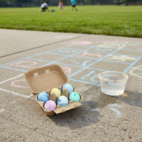 Ovoid Shaped Chalk Bright Hues Colored Drawing Chalk Outdoor Toy Art Supplies Easy to Clean for Children