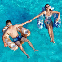 Lightweight U-Shaped Pool Buoyant Lounger Portable U-Seat Buoyant Lounger Backrest Support Inflatable Pool Lounger