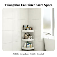 Space-Saving 4-Tier Triangular Shelf Easy Assembly Multi-Tier Corner Rolling Trolley Sturdy Construction Storage Rack Ventilated Shelves for Apartment Dwellers, Homeowners, Students, Small Areas, Laundry Room, Bedroom, Kitchen