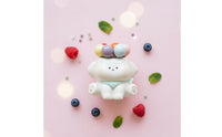Comfortable Grip Cute Puppy Fruit Fork Set Dessert Forks with Ceramic Holder Creature Shaped Utensil Holder for Children, Dining Table, Party, Kitchen