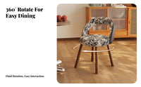 Minimalist Design 360-Degree rotating Seat Modern design Upholstered rotating Armchair Padded padding Indoor Furnishing Soft Upholstery for Homeowners, Interior Decorators, Office Workers, Dining Room, Kitchen, Bedroom, perusing alcove