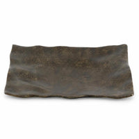 Rectangular Tray with Wavy Edges Elegant Tray with Wavy-Edged Low-Profile for Sideboard