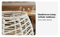 Woven Paper Rope Lampshade Handwoven Paper Rope Lamp Shade Bohemian Design Lampshade Rustic Attraction Lighting Accessory