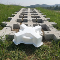 Reusable Cross Interlocking Block Mold Polypropylene Material Slope Protection Paver Mold Long-Lasting Plastic Concrete Casting Form High Hardness for Landscapers, DIY Enthusiasts, Walkway, Driveway, Garden, Patio