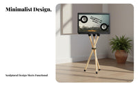 Solid Wood Construction Art Master Speaker Stand Non-Slip Feet Speaker Floor Stand Strong Load-Bearing Audio Accessory Smoothly Polished for Audiophiles, Home Decor Enthusiasts