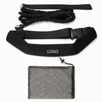 Padded Swim Belt with Resistance Cord Adjustable Swim Belt with Storage Bag Portable Swimming Coach Kit Custom Bundle for Swimmers