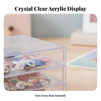 latticeded badge holder Drawer Stackable Cleartransparent badge holder display Holder perfect Gift for Bedroom, Closet