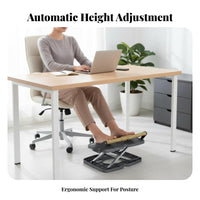 Non-Slip Surface Adjustable Padded Footstool Multi-Purpose Adjustable Under-Desk Footrest Massage Texture Foot Support for Home Workers, People with Sedentary Jobs, Students, Office, Study Room, Workstation, Gaming Setup