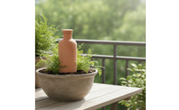 2 Pieces Porous Self-Watering Bottle Steady Ceramic Irrigation Bottle Natural Terracotta Watering Spikes Minimalist for Vacation, Balcony
