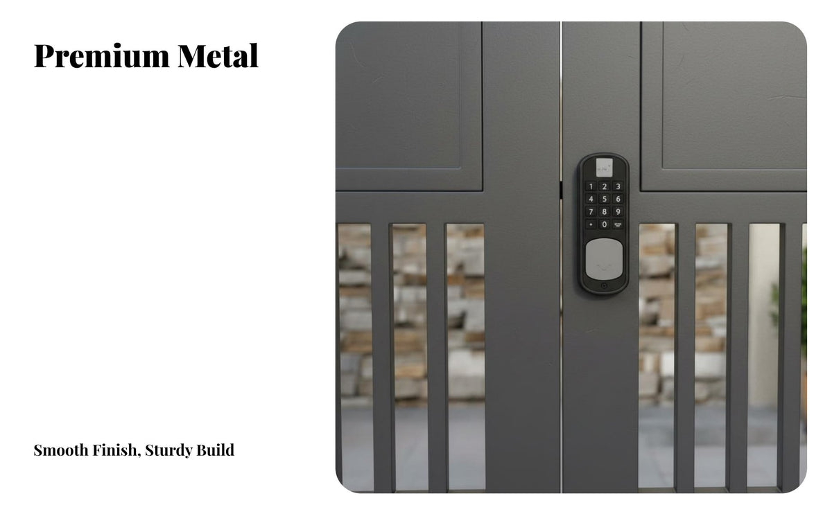 Villa Entrance Door Weather Resistant Modern Courtyard Gate Reinforced Frame Modern Aluminum Security Gate for Garden, Residential Community, Driveway
