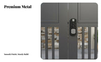 Villa Entrance Door Weather Resistant Modern Courtyard Gate Reinforced Frame Modern Aluminum Security Gate for Garden, Residential Community, Driveway