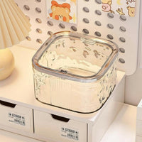 Plastic Box with Lid Stackable Design Push-Latch Clear Box Secure Latches