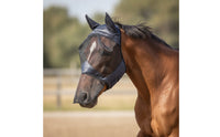 Mesh Horse Hood Guarding Horse Hood with Ear Holes Lightweight for Horses, Riding