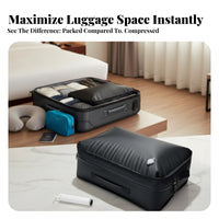 Vacuum Compression Bag Airtight Double Zipper Travel Vacuum Bags Dampness-Resistant Travel Space-Saving Bag for Journeyers, Backpacking