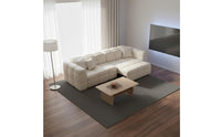 Electric Recliner Sofa Bed Remote Control Convertible Sleeper Sofa Adjustable Headrest Teddy Fleece Sectional for Small Areas