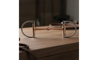 Violet Copper D-Shaped Horse Bit Stainless Steel Training Bit Long-Lasting Equestrian Gear Comfortable Mouthpiece