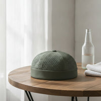Skullcap with Adjustable Strap Perforated Skullcap Ventilated Cap Lightweight Hat Breathable for Adults, Outdoor, Travel