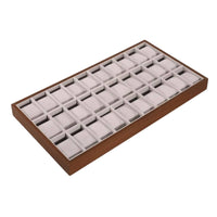 Open-Top Padded Watch Display Tray Rectangular clothLined Watch Tray